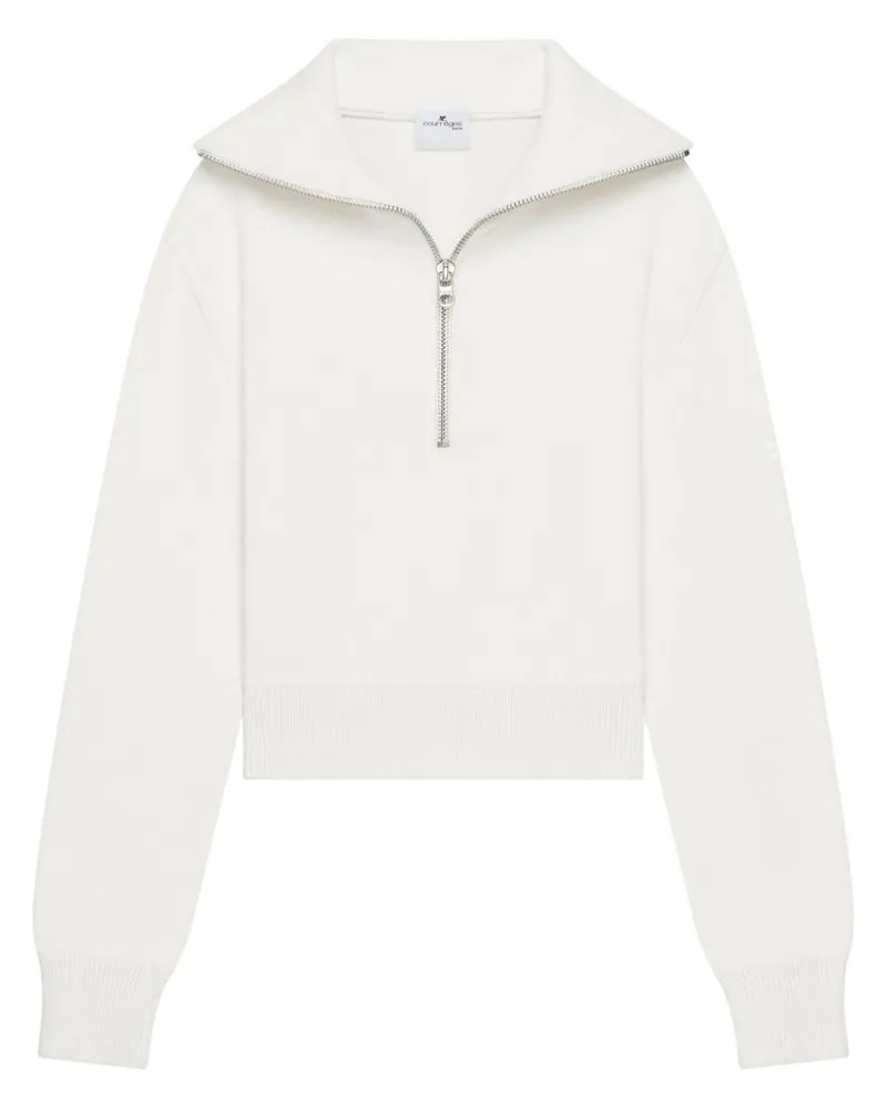 Courrèges Trucker Pullover - Weiß Weiß