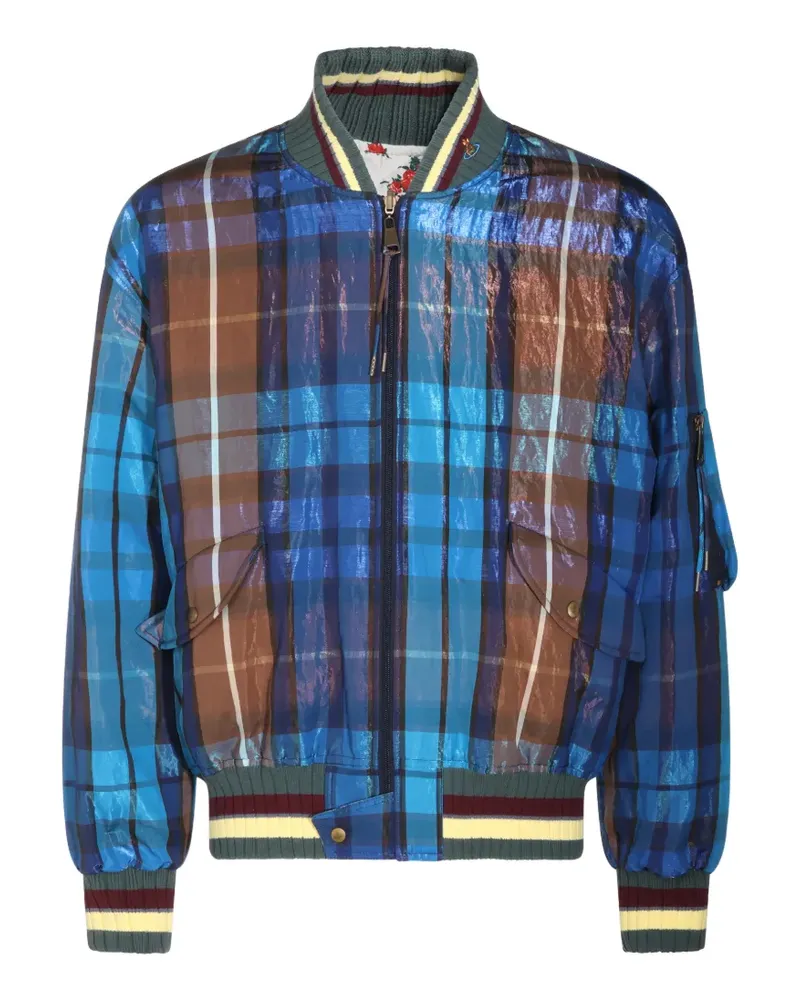 Vivienne Westwood tartan-print bomber jacket - Blau Blau