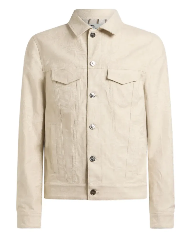 Etro Jeansjacke mit Paisleymuster - Nude Nude