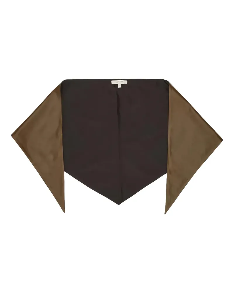 Christophe Lemaire leather triangle scarf - Braun Braun