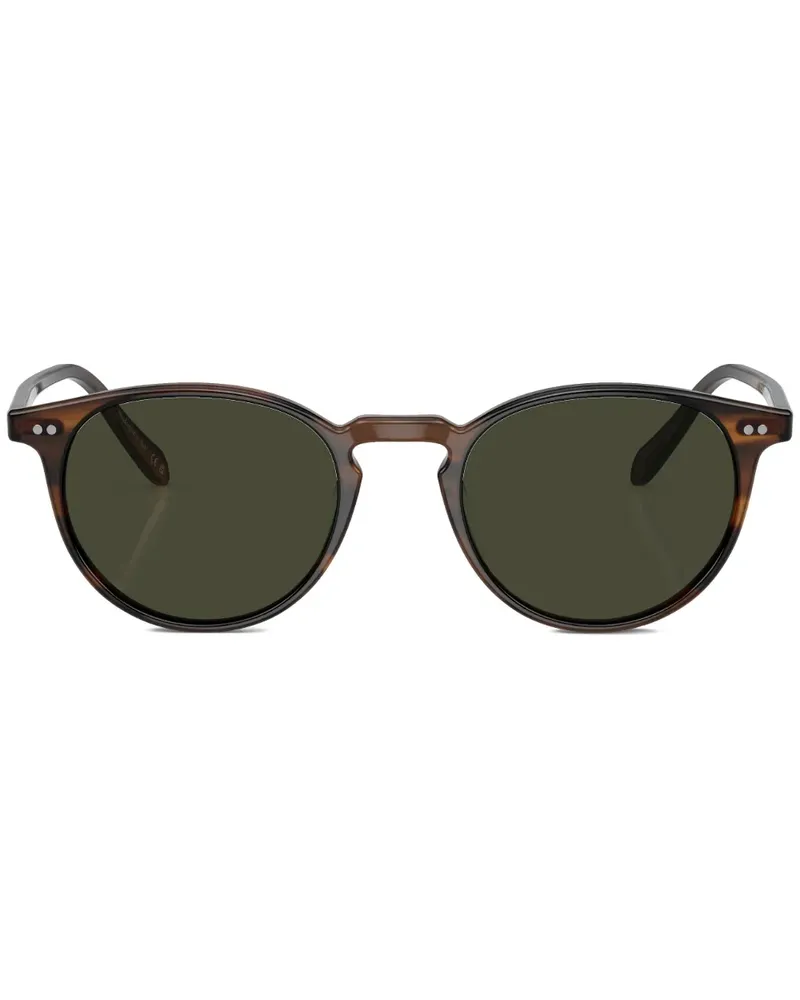 Oliver Peoples Riley Sonnenbrille mit rundem Gestell - Braun Braun