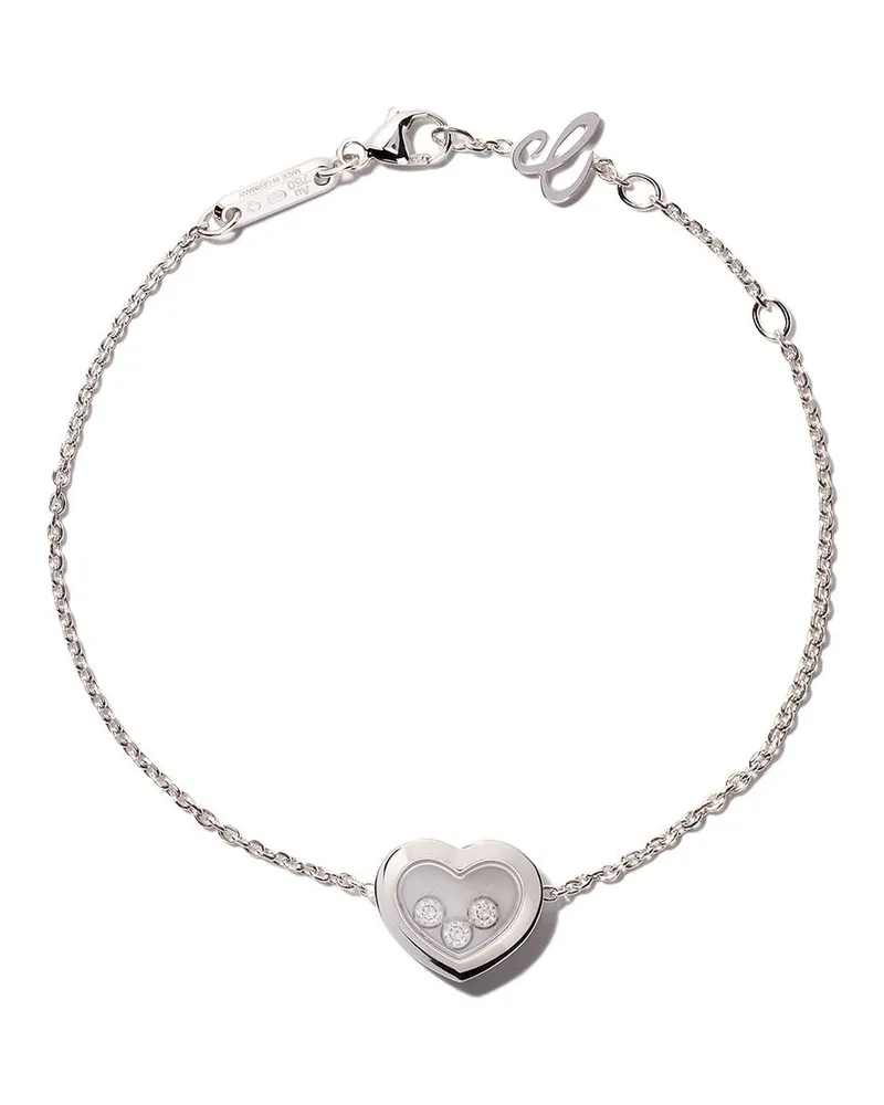 Chopard 18kt 'Happy Diamonds Icons' Weißgoldarmband mit Diamant - Silber Silber