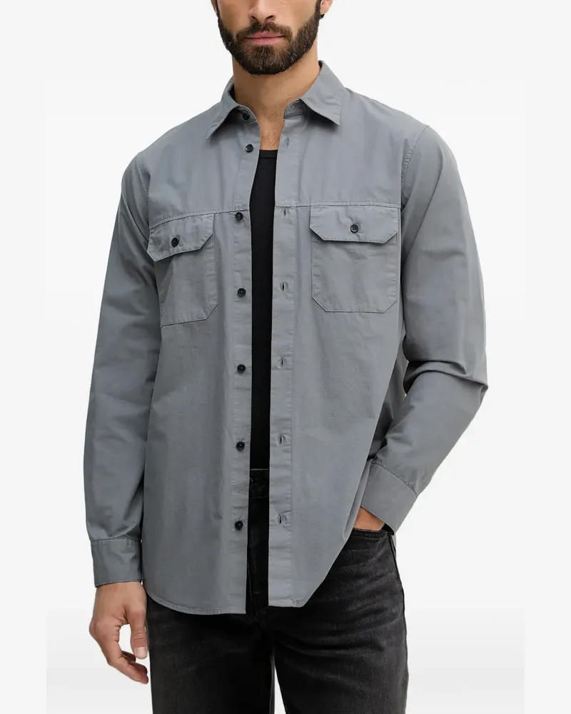 Armani Exchange ripstop flap-pocket shirt - Grau Grau