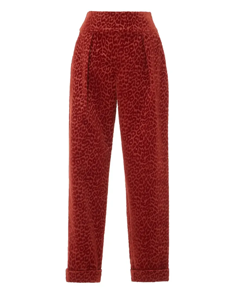Temperley London Hose mit Leoparden-Print - Rot Rot