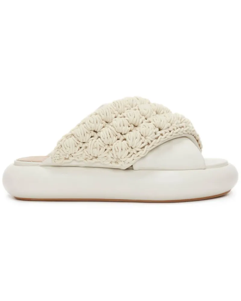 J.W.Anderson Popcorn Twist Plateau-Sandalen - Weiß Weiß