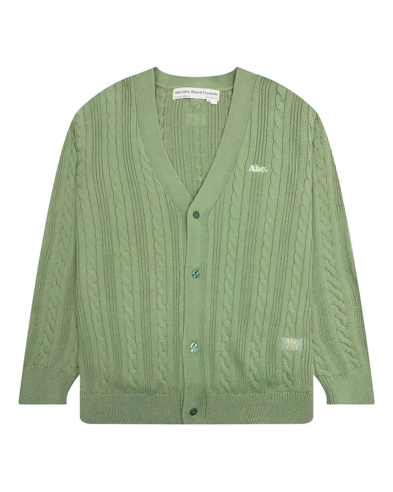 Abc. Cardigan mit Zopfmuster - Grün Grün