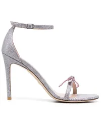 Stuart Weitzman Sandalen mit metallischer Wirkung 95mm Silber