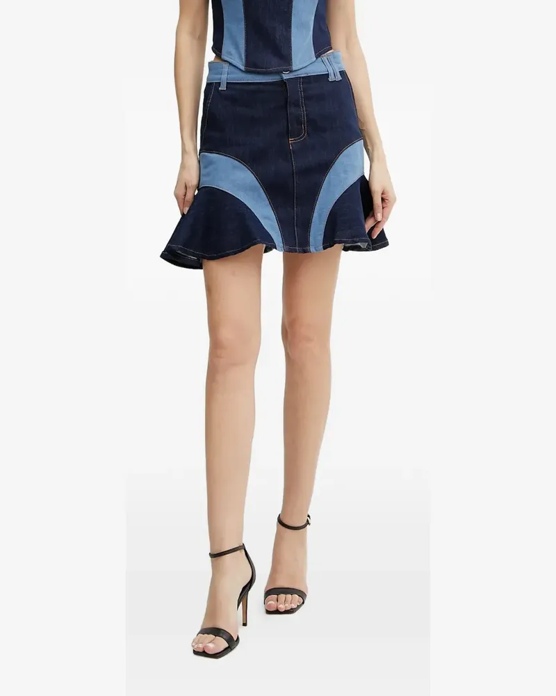 Fracomina denim panelled skirt - Blau Blau