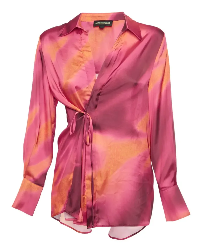 Les Benjamins Dahlia Carpet long-sleeve shirt - Rosa Rosa