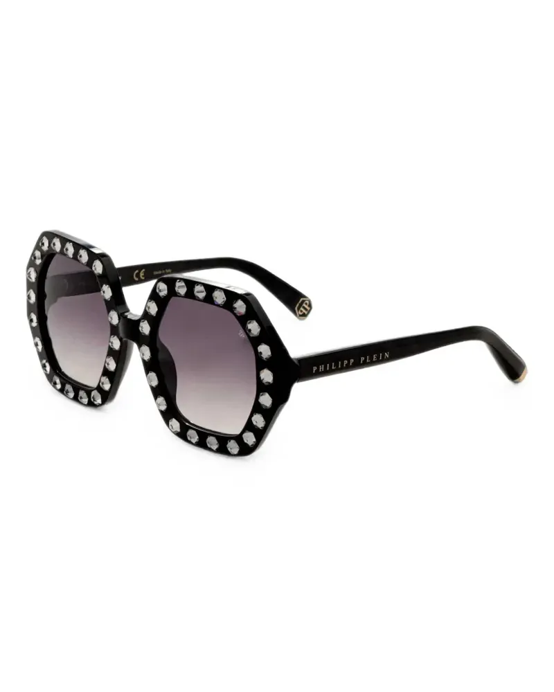 Philipp Plein gem-embellished butterfly-frame sunglasses - Schwarz Schwarz