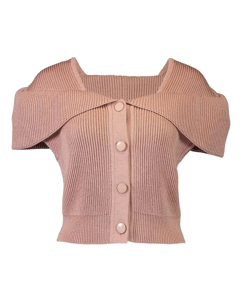 Chloé foldover-collar button-up top - Rosa Rosa