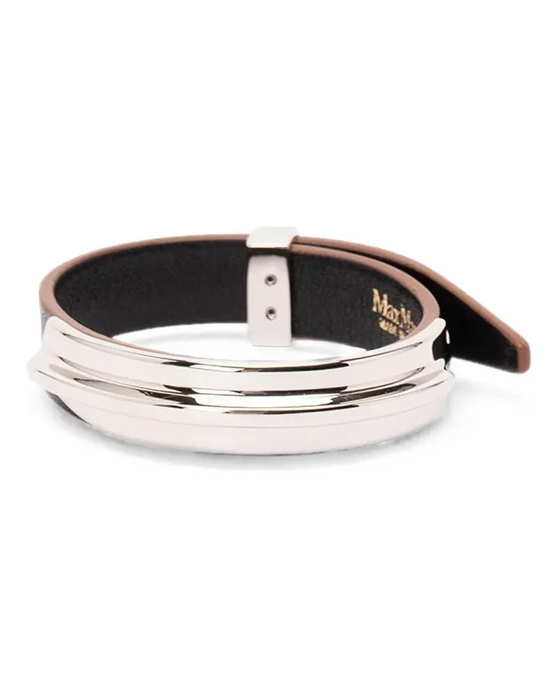 Max Mara Agiate leather bracelet - Silber Silber