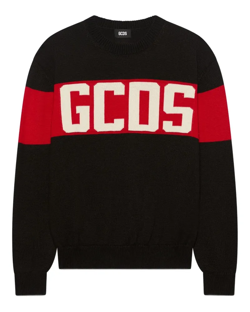 GCDS Sweatshirt mit Logo - Schwarz Schwarz