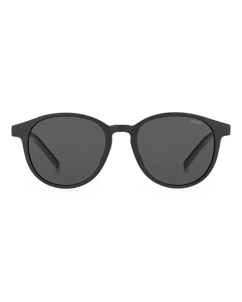 HUGO BOSS Sonnenbrille mit rundem Gestell - Schwarz Schwarz