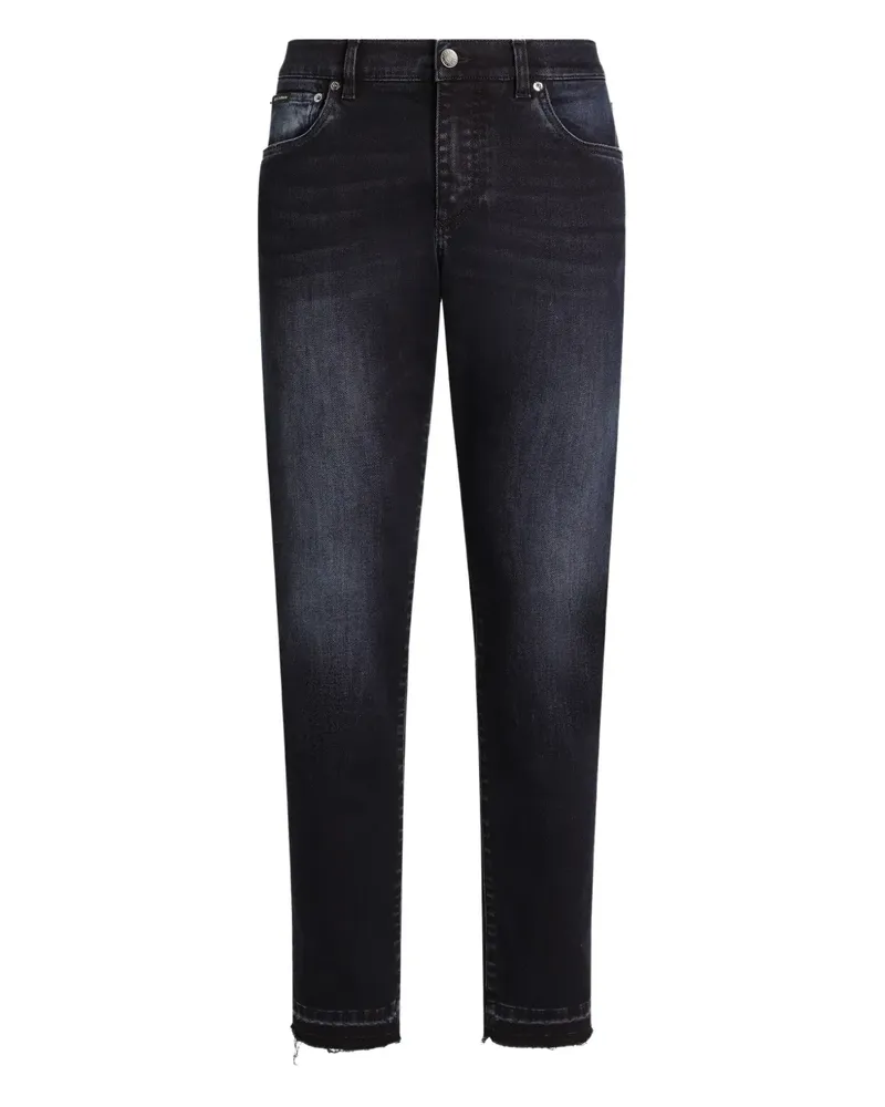 Dolce & Gabbana Ausgefranste Jeans - Schwarz Schwarz