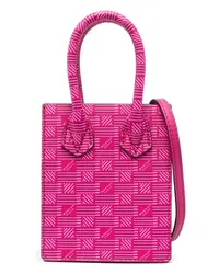 Moreau Paris Schultertasche mit Logo-Print Rosa