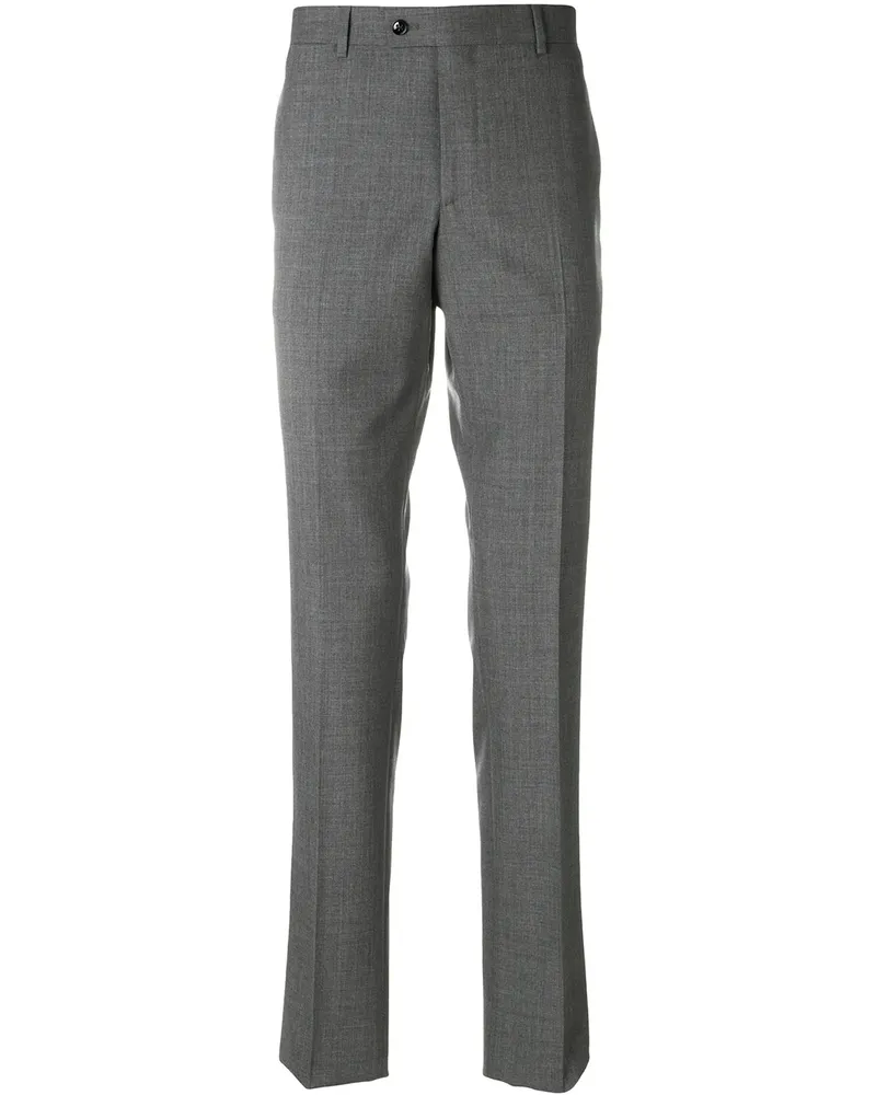 MP Massimo Piombo Wollhose mit schmalem Bein - Grau Grau