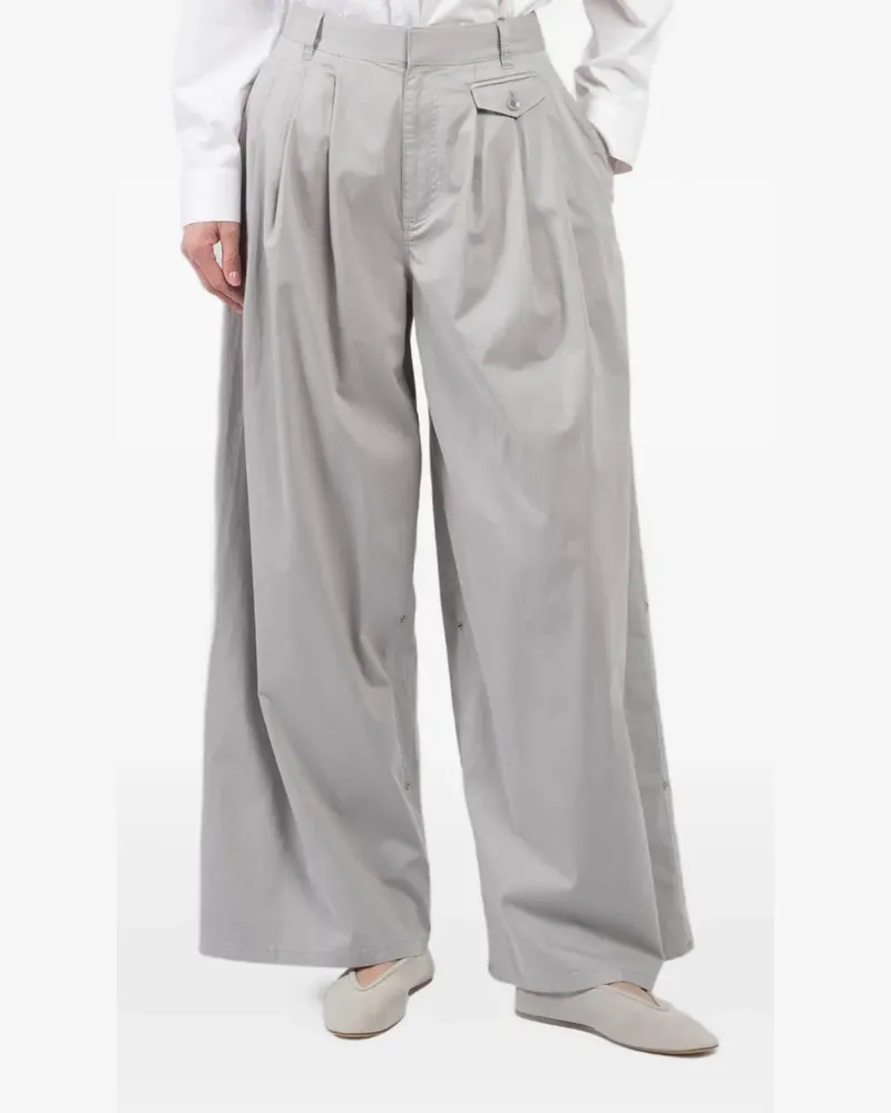 tibi Hose mit Bundfalten - Grau Grau