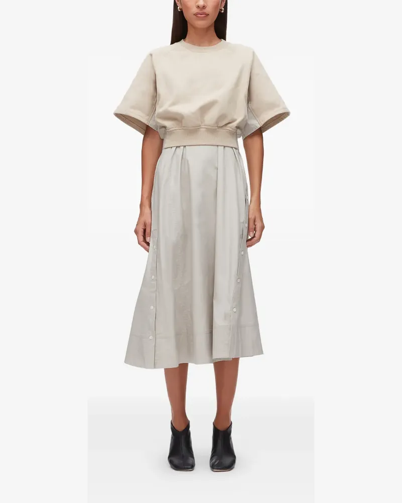 3.1 phillip lim Midikleid mit kurzen Ärmeln - Nude Nude