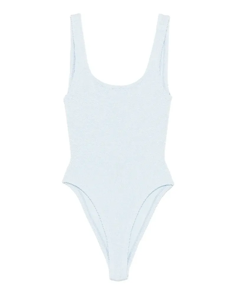 Hunza G Badeanzug mit eckigem Ausschnitt - Blau Blau