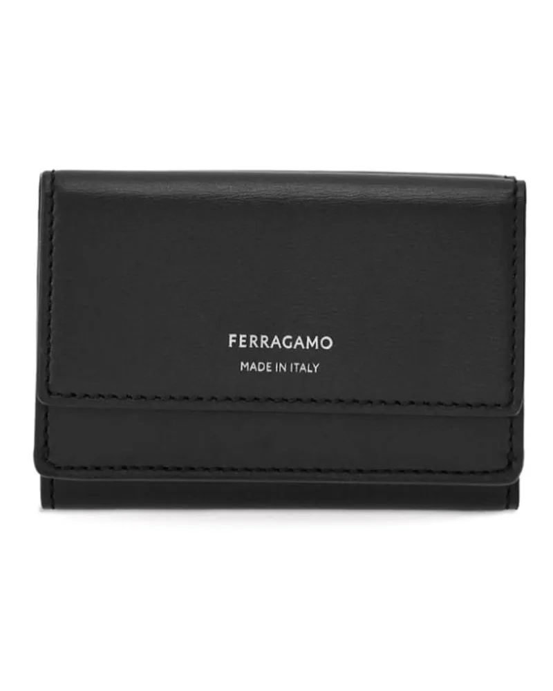 Ferragamo Portemonnaie mit Logo-Print - Schwarz Schwarz