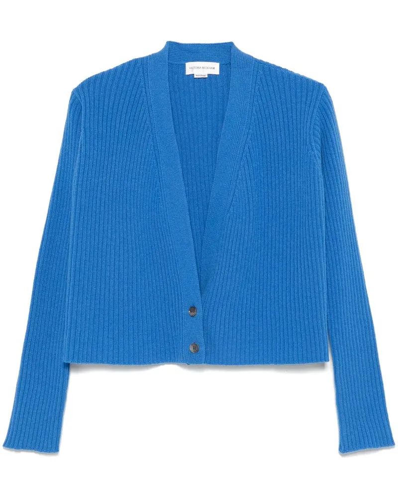 Victoria Beckham Cardigan mit V-Ausschnitt - Blau Blau