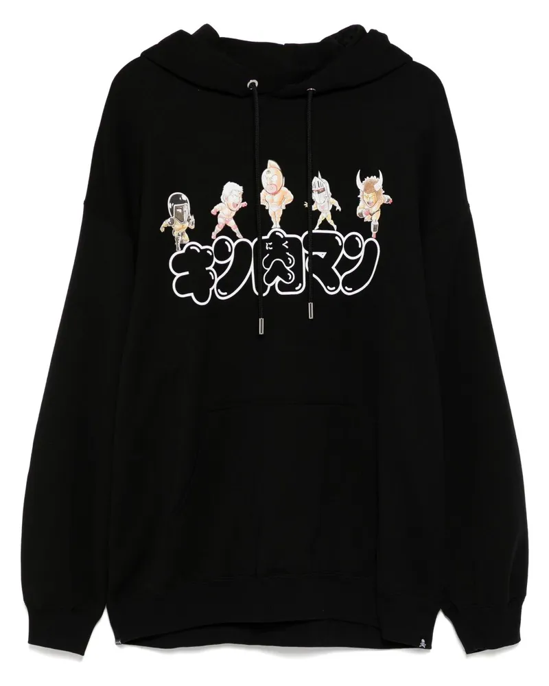 Mastermind Japan x Kinniku Man Hoodie mit Logo-Print - Schwarz Schwarz