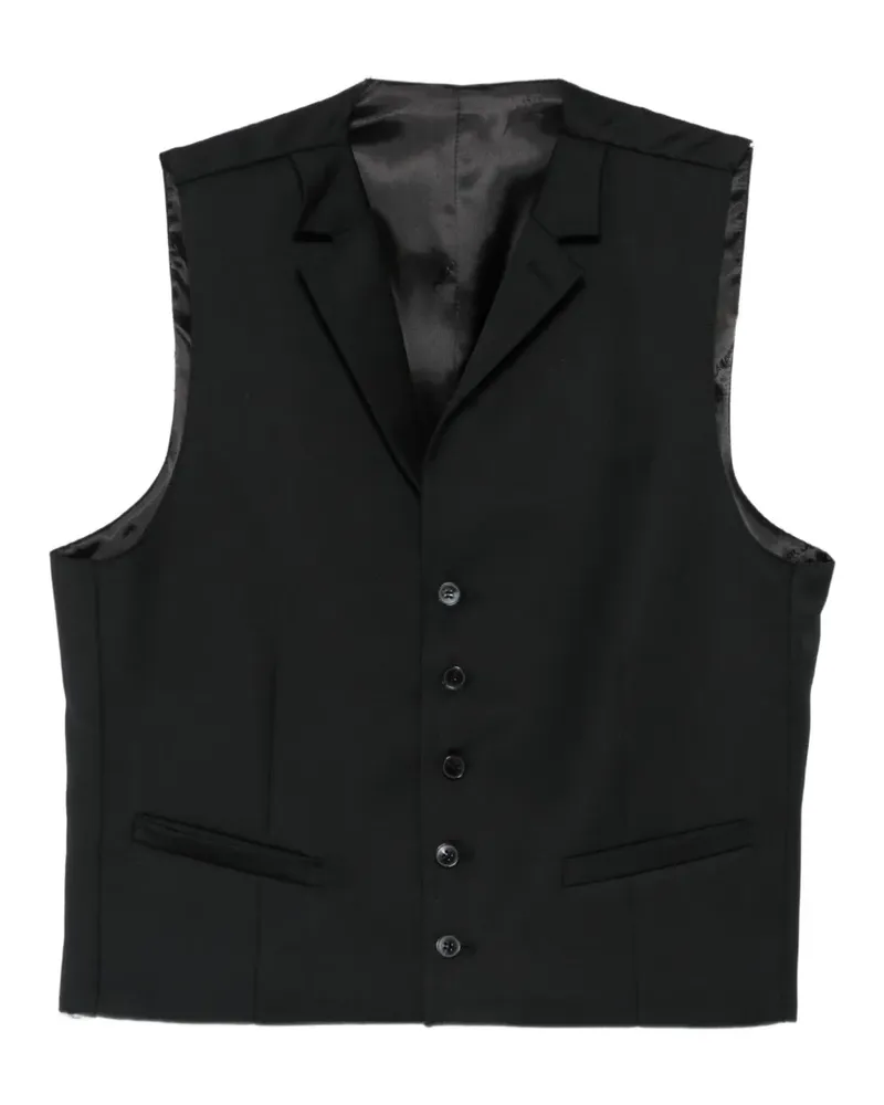 Karl Lagerfeld notch-lapel button-up waistcoat - Schwarz Schwarz