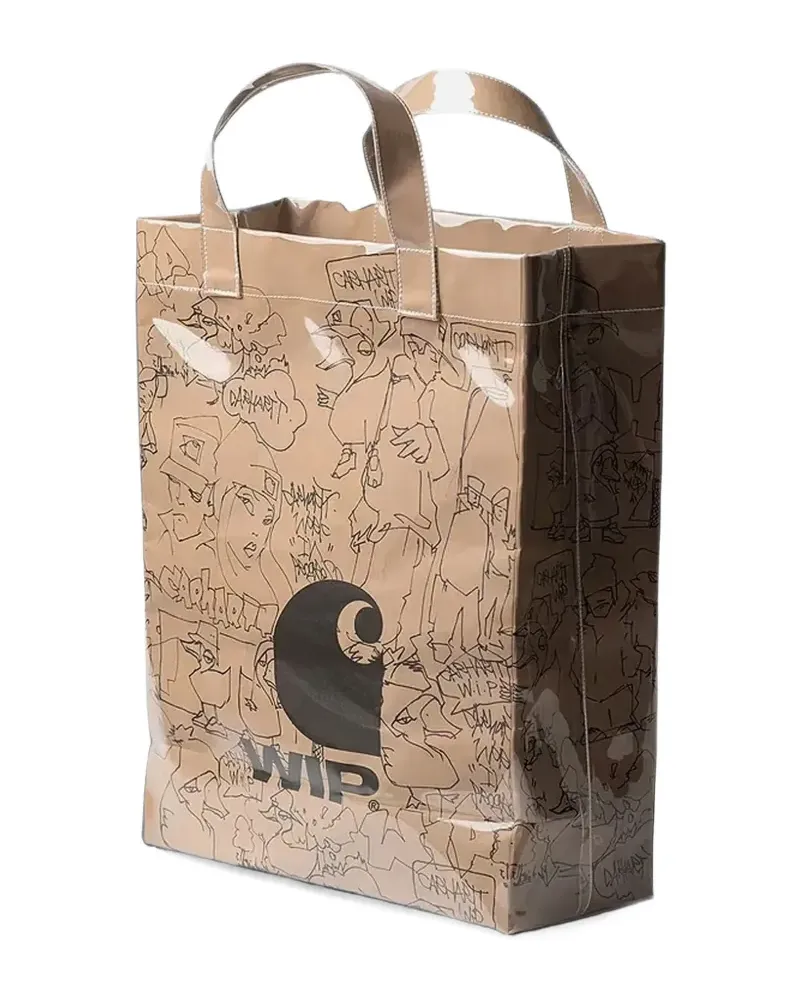 Carhartt WIP Blinkerfluid graphic-print tote bag - Braun Braun