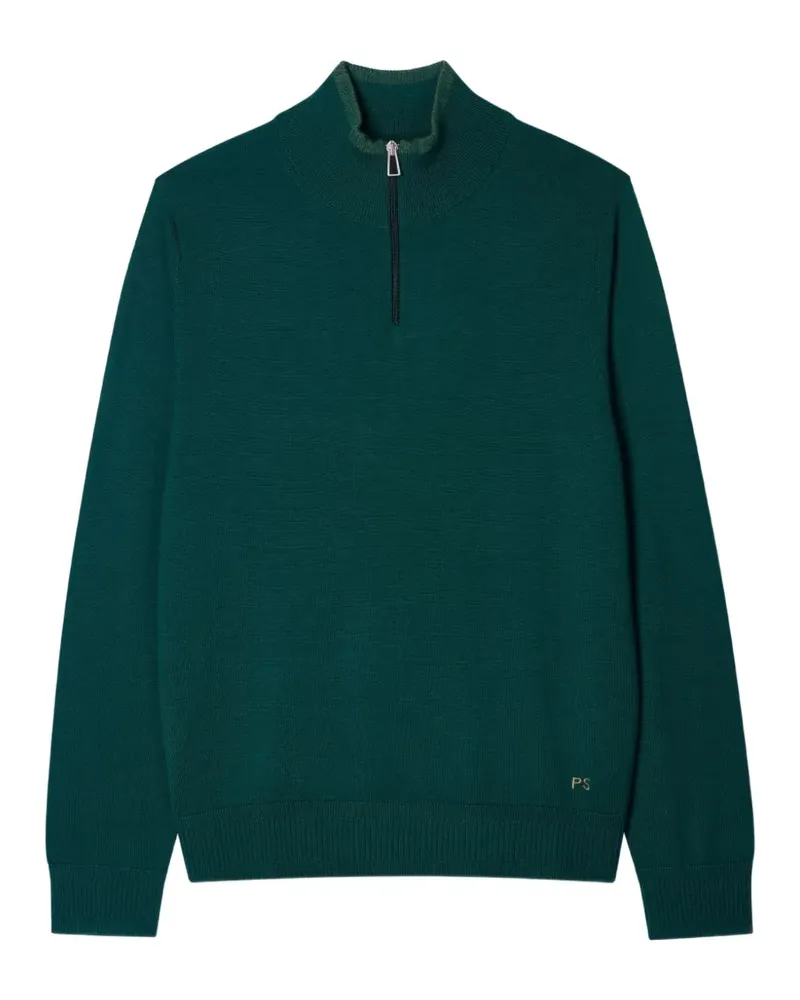 Paul Smith zip mock-neck jumper - Grün Grün