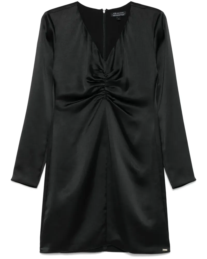 Armani Exchange Minikleid aus Satin - Schwarz Schwarz