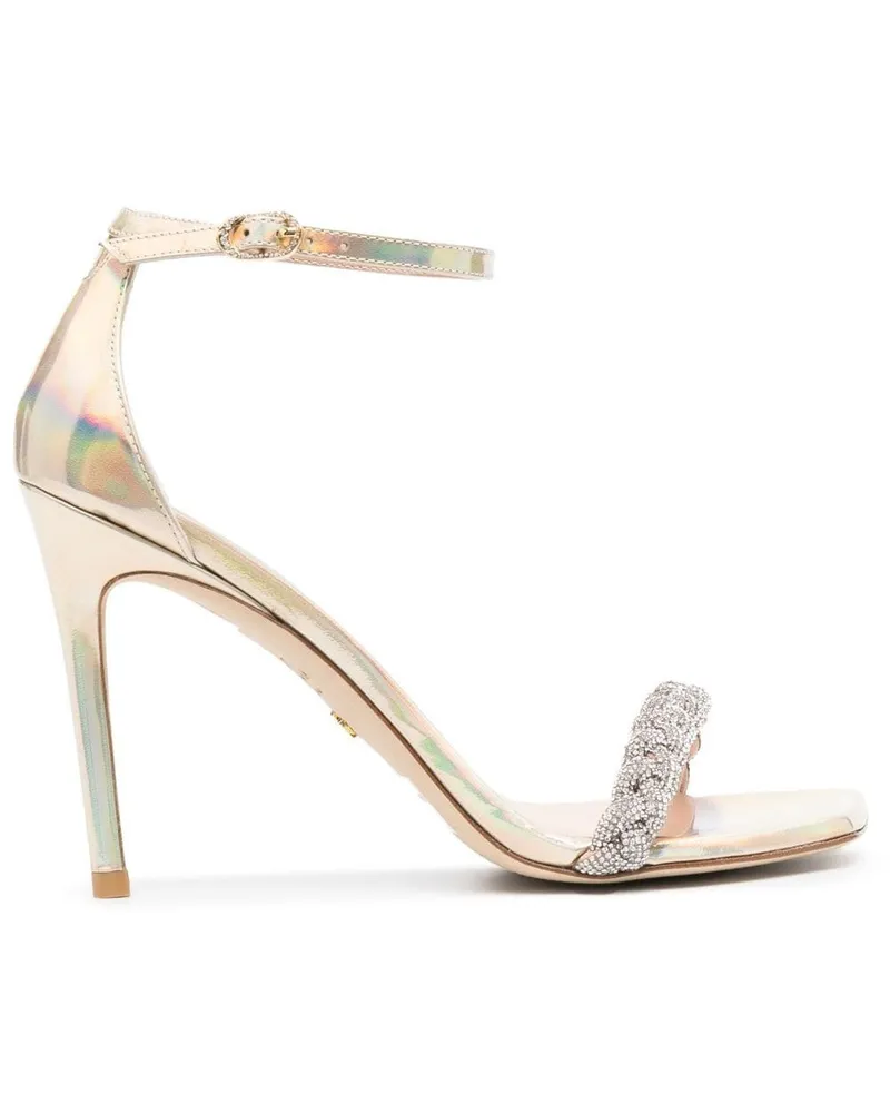 Stuart Weitzman Sandalen mit Kristallen - Gold Gold
