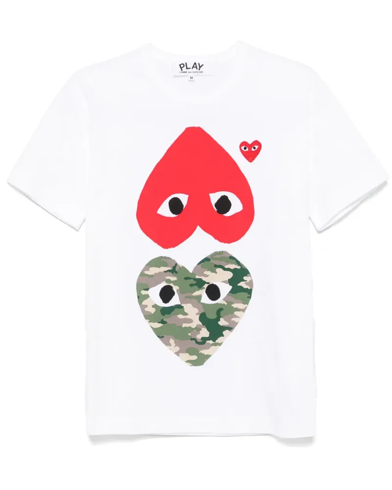 Comme des Garçons T-Shirt mit Herz-Print - Weiß Weiß