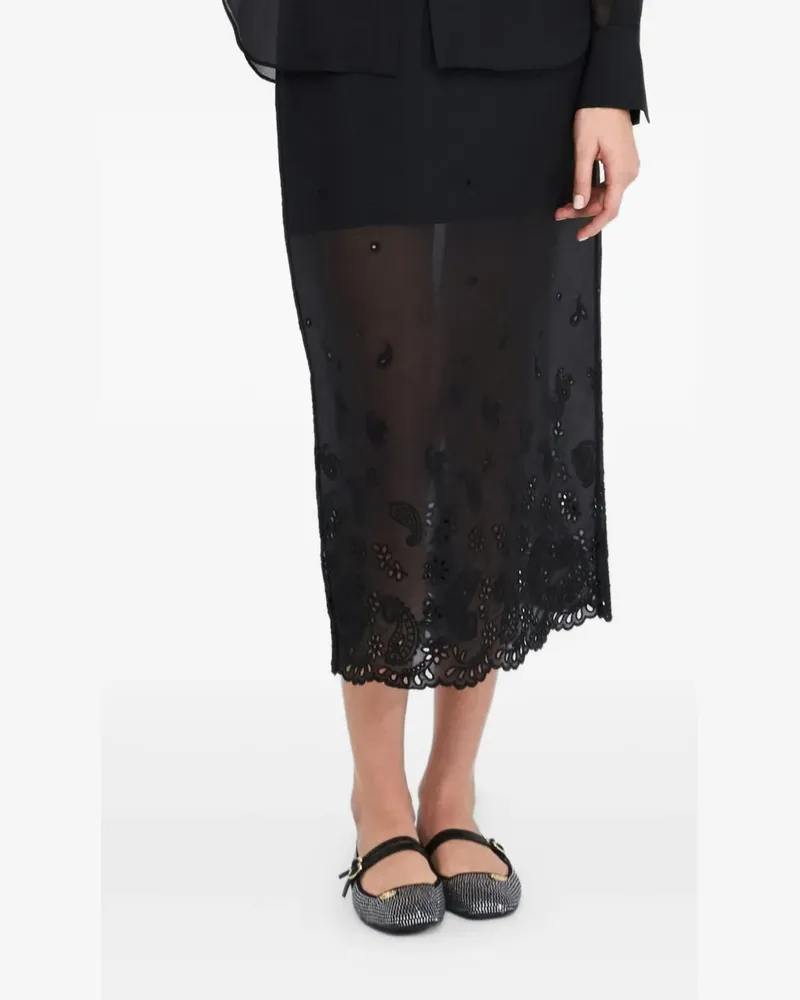Liu Jo Rock mit Paisley-Motiv - Schwarz Schwarz
