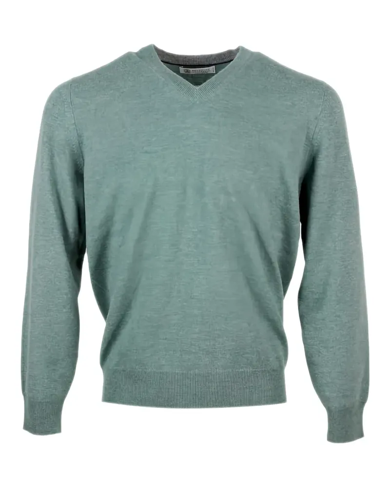 Brunello Cucinelli V-neck cashmere sweater - Grün Grün