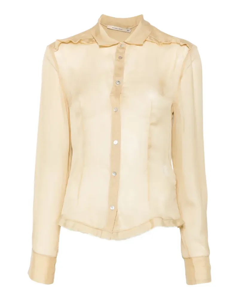 Paloma Wool Eralda ruffled sheer shirt - Nude Nude