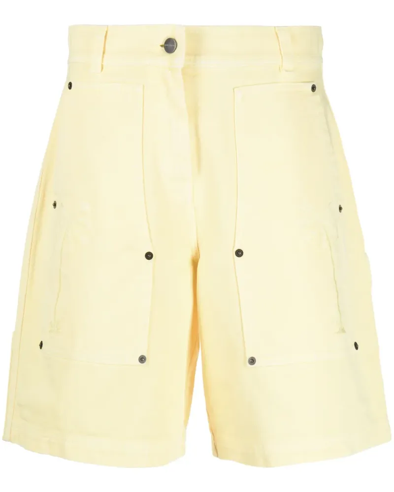Palm Angels Shorts mit Palmenstickerei - Gelb Gelb