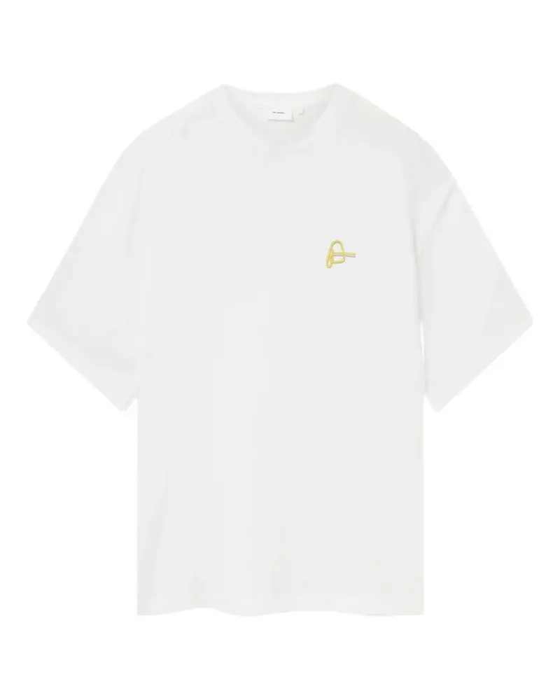 Axel Arigato Paper Clip T-Shirt mit Logo-Stickerei - Weiß Weiß