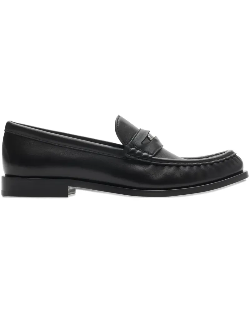 Burberry Penny-Loafer mit Ritteremblem - Schwarz Schwarz
