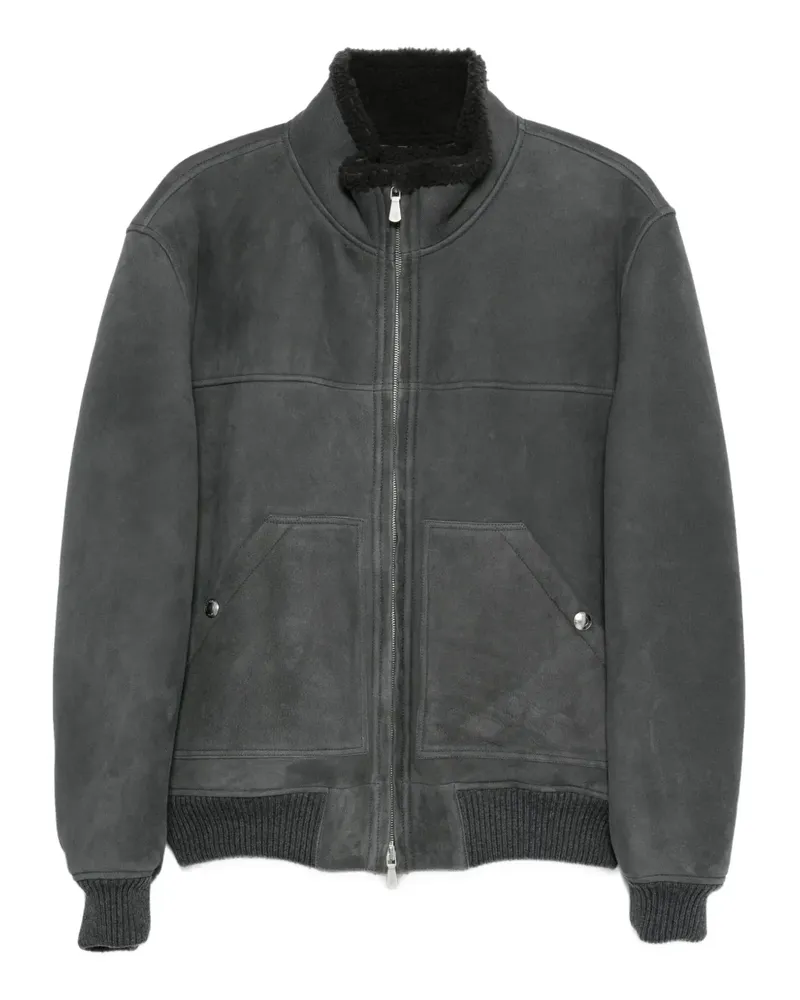 Eleventy Jacke aus Shearling - Grau Grau