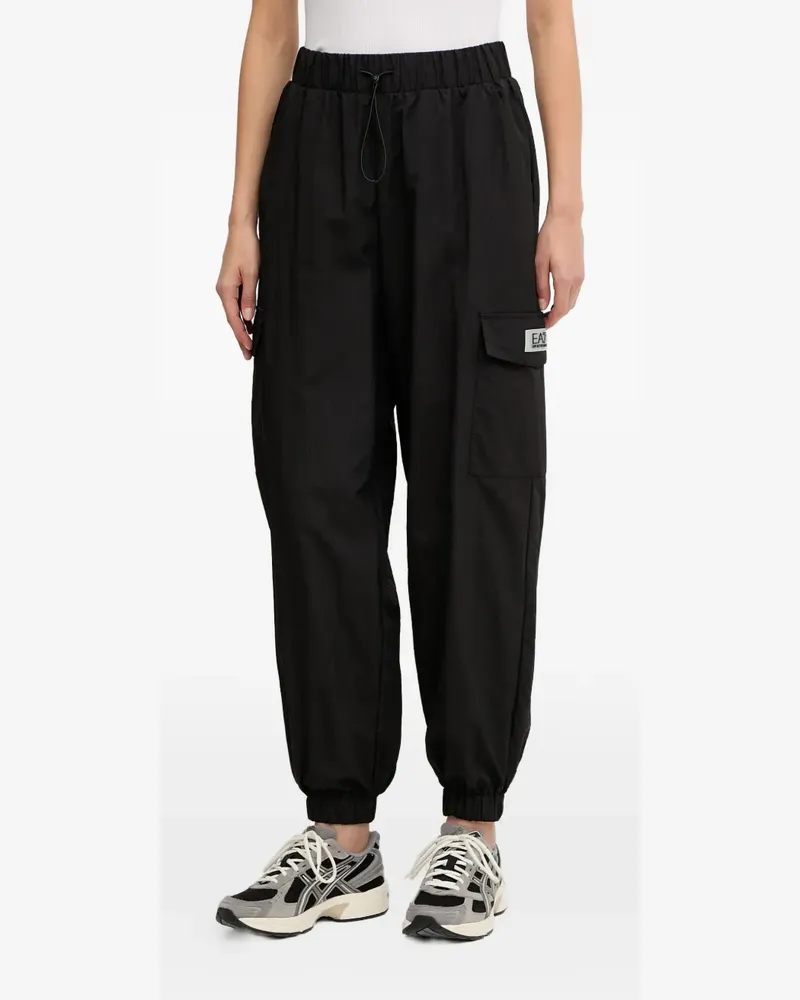 EA7 Jogginghose mit Logo-Patch - Schwarz Schwarz