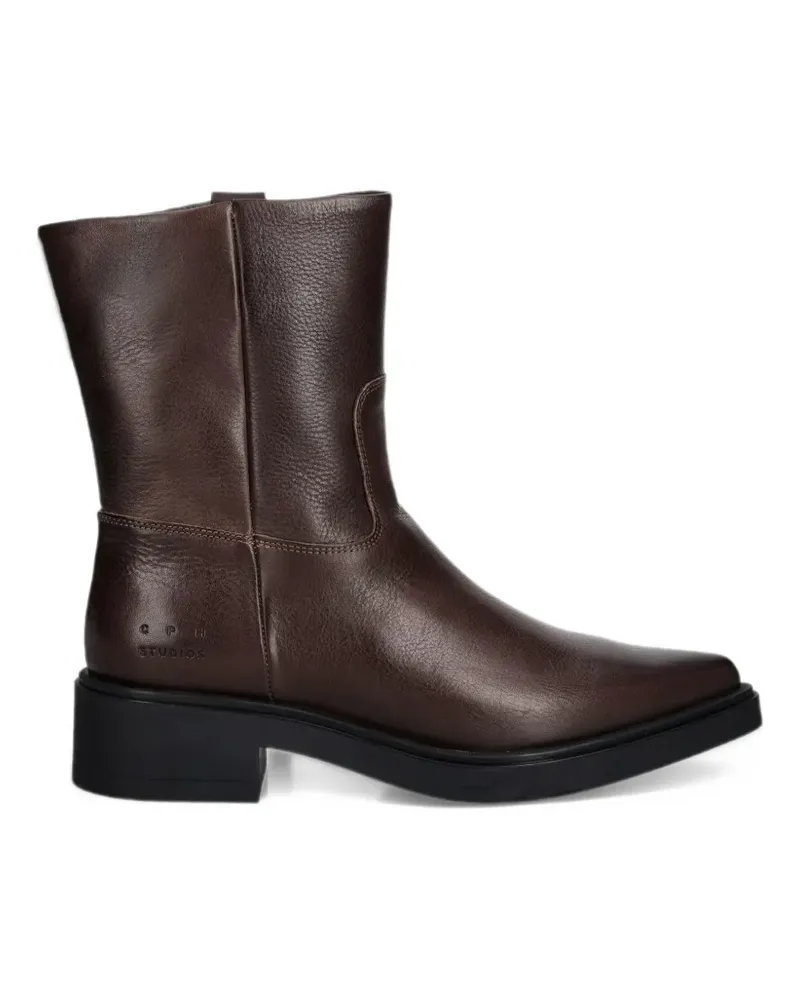 Copenhagen CPH302 grainy leather bootss - Braun Braun