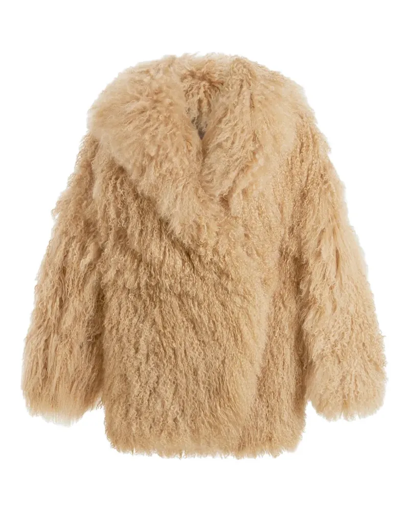16ARLINGTON Maryam shearling jacket - Nude Nude