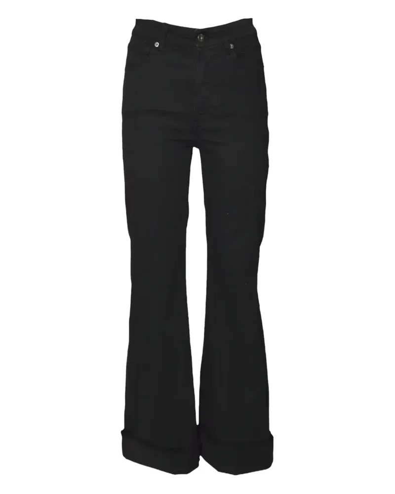 SOLOTRE Jeans mit ausgestelltem Bein - Schwarz Schwarz