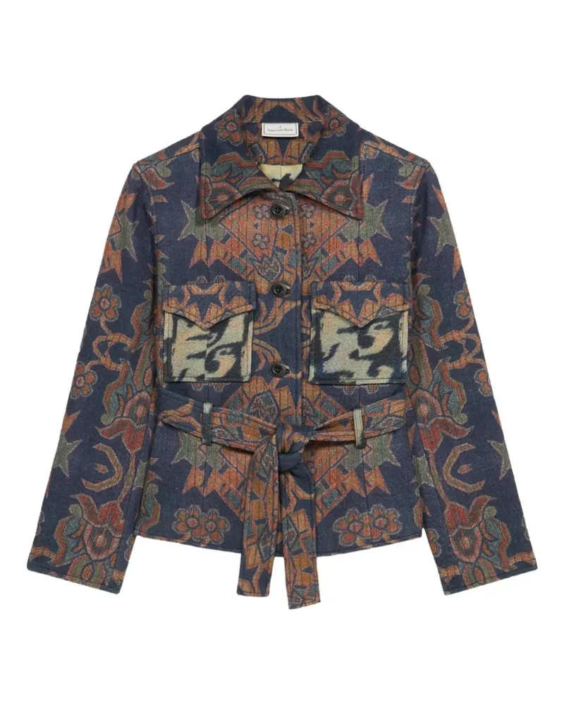 Pierre-Louis Mascia Jacke mit Tapisserie-Muster - Blau Blau