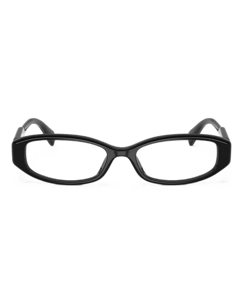 Miu Miu Brille mit ovalem Gestell - Schwarz Schwarz