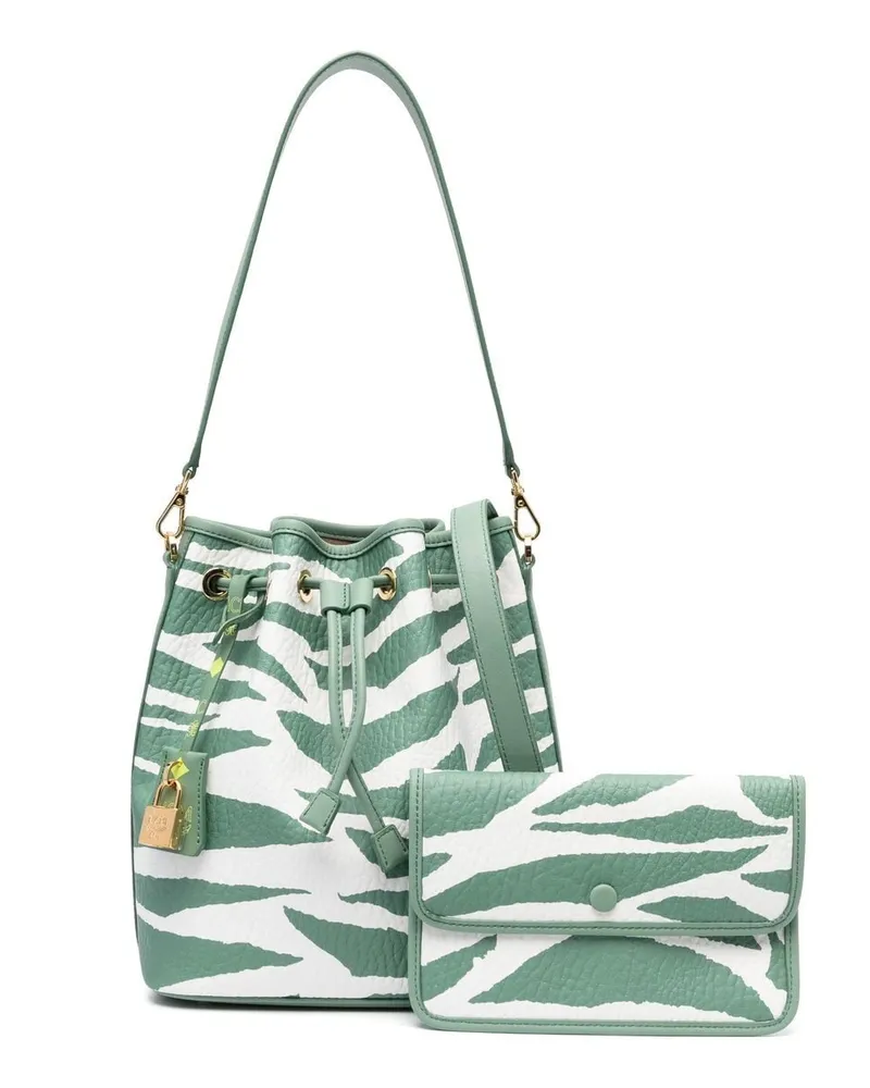 MCM Beuteltasche mit Tiger-Print - Grün Grün