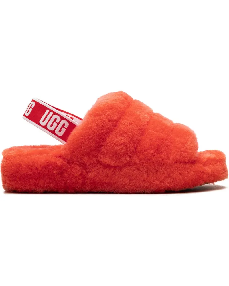 UGG Fluff Yeah Red Currant Slipper - Rot Rot