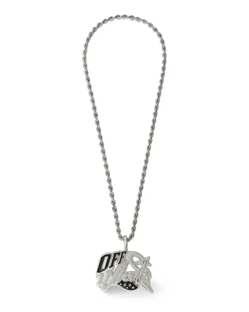 OFF-WHITE Wizard strass-embellished necklace - Silber Silber