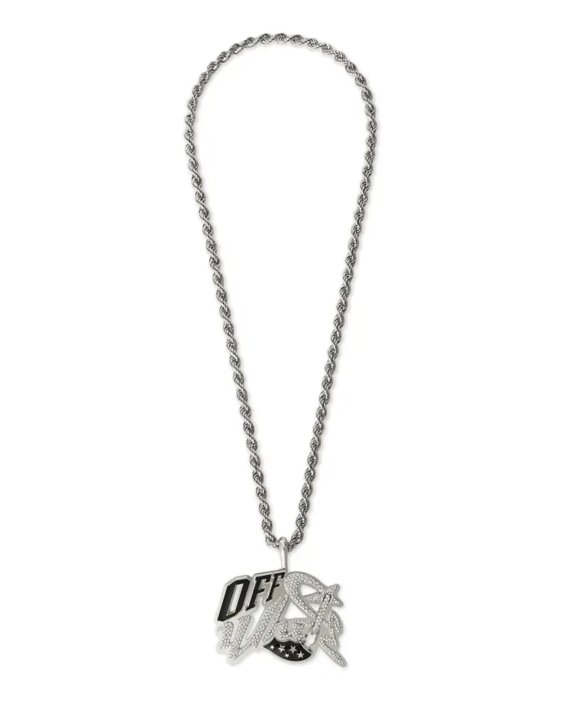 OFF-WHITE Wizard Halskette mit Strassverzierung - Silber Silber